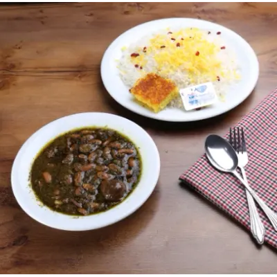 چلو خورشت قرمه سبزی — رستوران عبداللهی