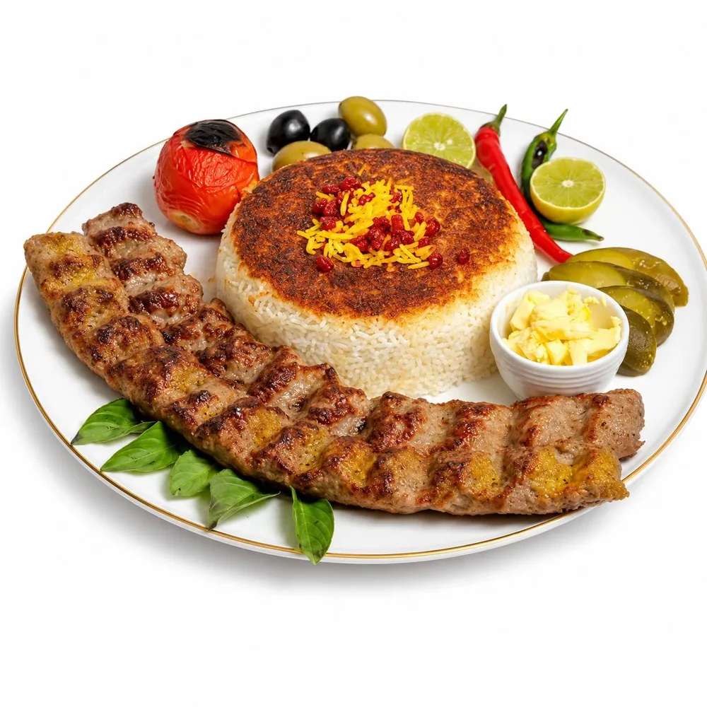 چلوکباب لقمه مخصوص در روبان لانژ
