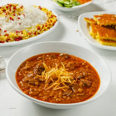 چلوخورش قیمه — مجموعه غذایی رزا