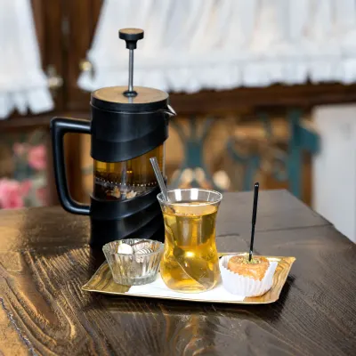 دمنوش باغ بهشت — کافه رستوران عمارت فیروزه