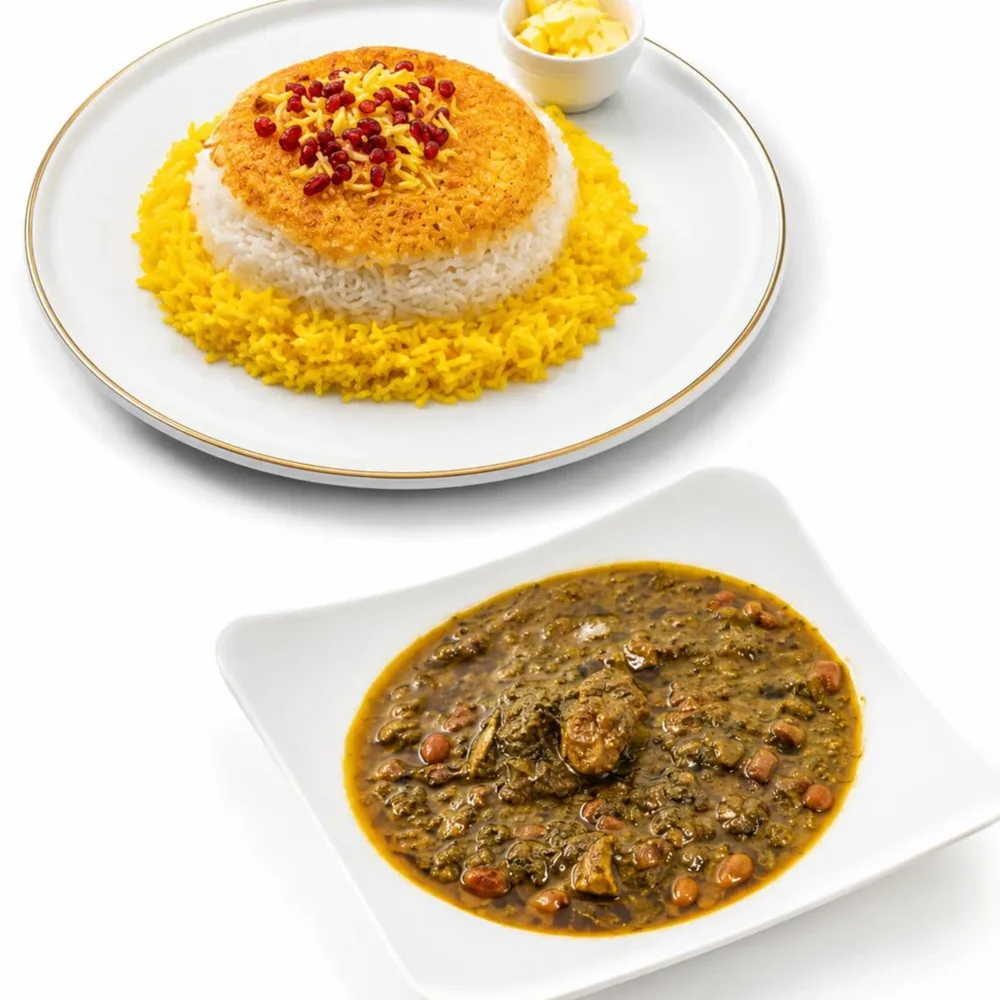 خورشت قرمه سبزی در روبان لانژ