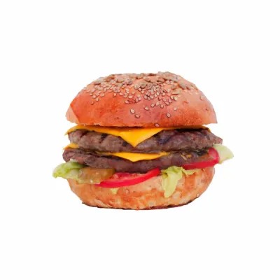 دوبل برگر (180 gr) در مکث برگر