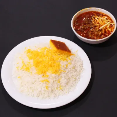 چلو خورشت قیمه — کافه رستوران گلچین