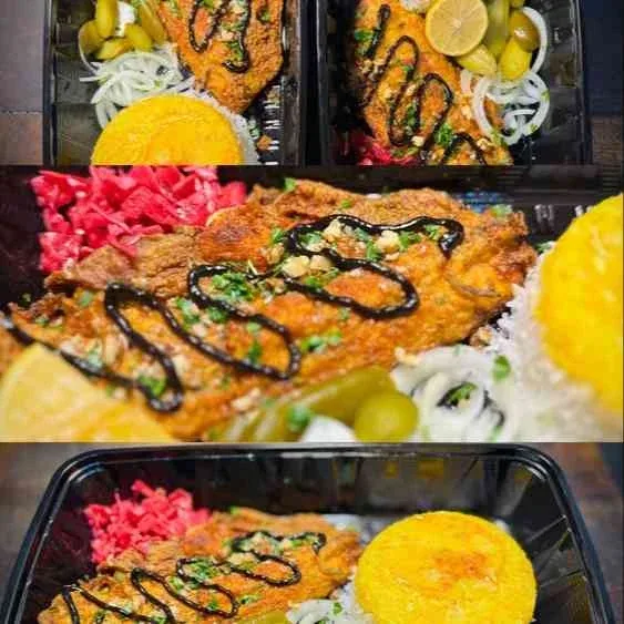 چلو ماهی سرخ شده در چلو کلاب