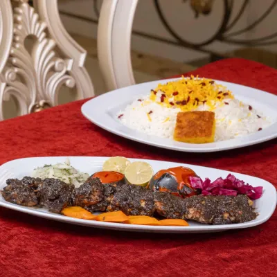 چلو جوجه کباب فسنجانی — رستوران معین درباری